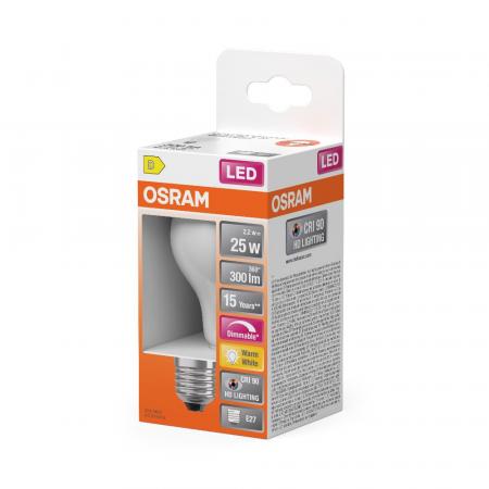 Osram E27 SUPERSTAR+ CLASSIC LED Lampe dimmbar 2,2W wie 25W 2700K warmweißes Licht hervorragende Farbwiedergabe CRI > 90